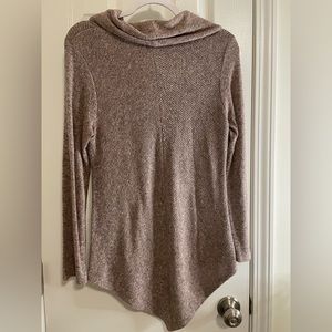 Light pink and gray cowl neck sweater